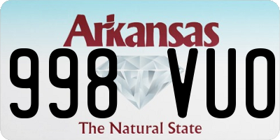 AR license plate 998VUO