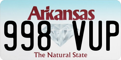 AR license plate 998VUP