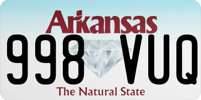 AR license plate 998VUQ