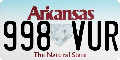 AR license plate 998VUR