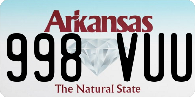 AR license plate 998VUU