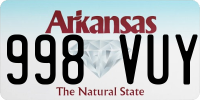 AR license plate 998VUY