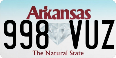 AR license plate 998VUZ