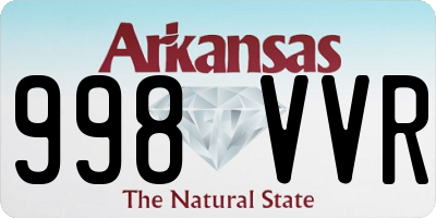 AR license plate 998VVR