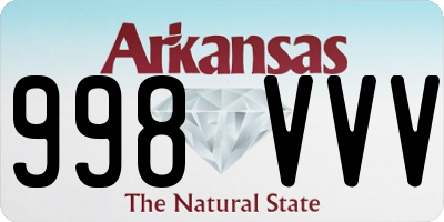 AR license plate 998VVV