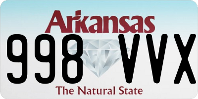AR license plate 998VVX