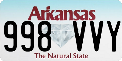 AR license plate 998VVY