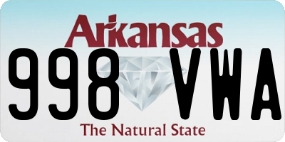 AR license plate 998VWA