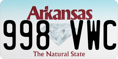 AR license plate 998VWC