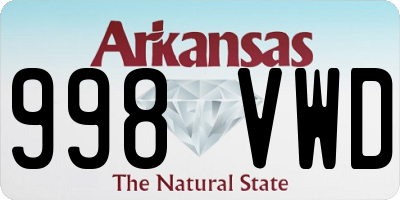 AR license plate 998VWD