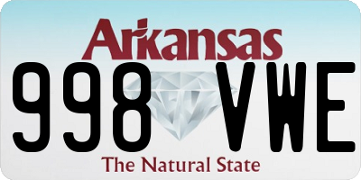 AR license plate 998VWE