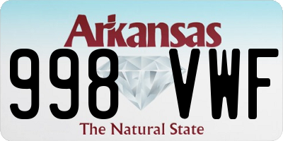AR license plate 998VWF