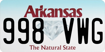 AR license plate 998VWG