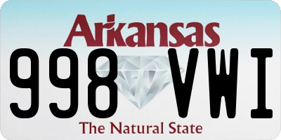 AR license plate 998VWI
