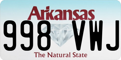AR license plate 998VWJ