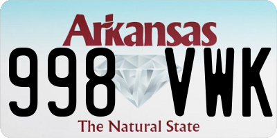 AR license plate 998VWK
