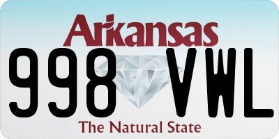 AR license plate 998VWL
