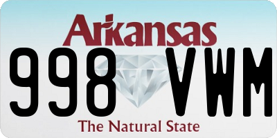 AR license plate 998VWM