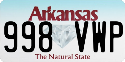 AR license plate 998VWP