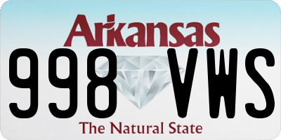 AR license plate 998VWS