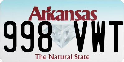 AR license plate 998VWT