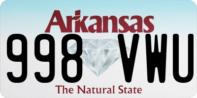 AR license plate 998VWU