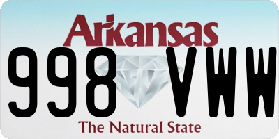 AR license plate 998VWW