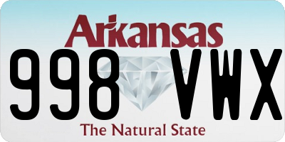 AR license plate 998VWX