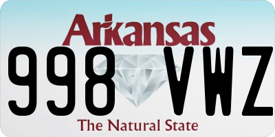 AR license plate 998VWZ