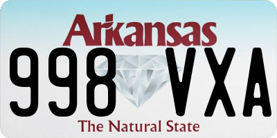 AR license plate 998VXA