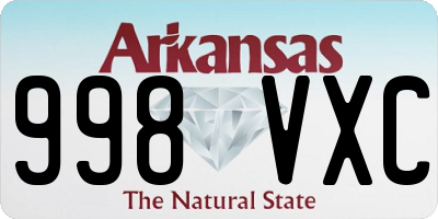 AR license plate 998VXC