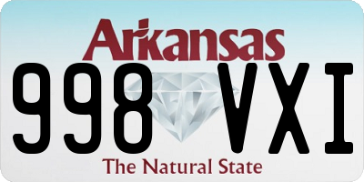 AR license plate 998VXI