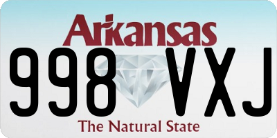AR license plate 998VXJ