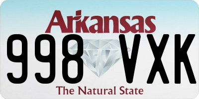 AR license plate 998VXK
