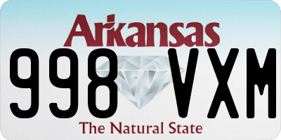 AR license plate 998VXM