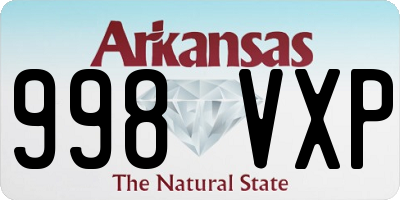 AR license plate 998VXP