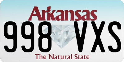 AR license plate 998VXS