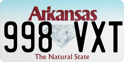 AR license plate 998VXT