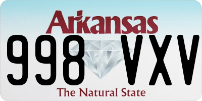 AR license plate 998VXV