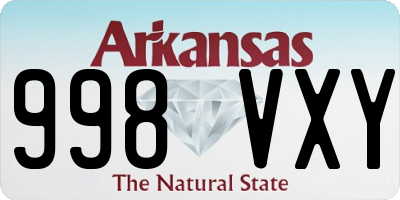 AR license plate 998VXY