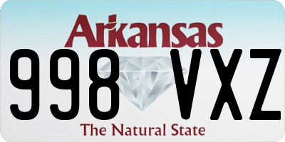 AR license plate 998VXZ