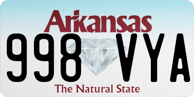 AR license plate 998VYA