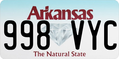 AR license plate 998VYC