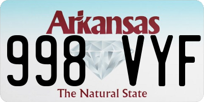 AR license plate 998VYF