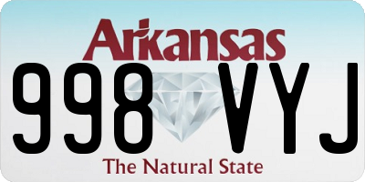 AR license plate 998VYJ