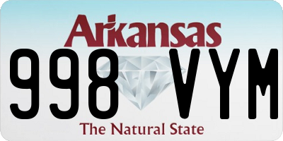 AR license plate 998VYM
