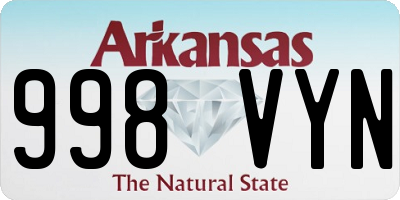 AR license plate 998VYN