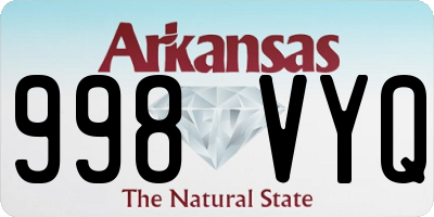 AR license plate 998VYQ