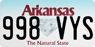AR license plate 998VYS