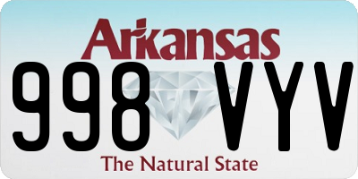 AR license plate 998VYV